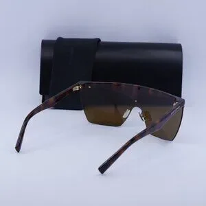 ?️New Saint Laurent SL614 MASK 002 Sunglasses - Havana/Gold Frame, Brown Lenses ?️New Saint Laurent SL614 MASK 002 Sunglasses - Havana  main image 4